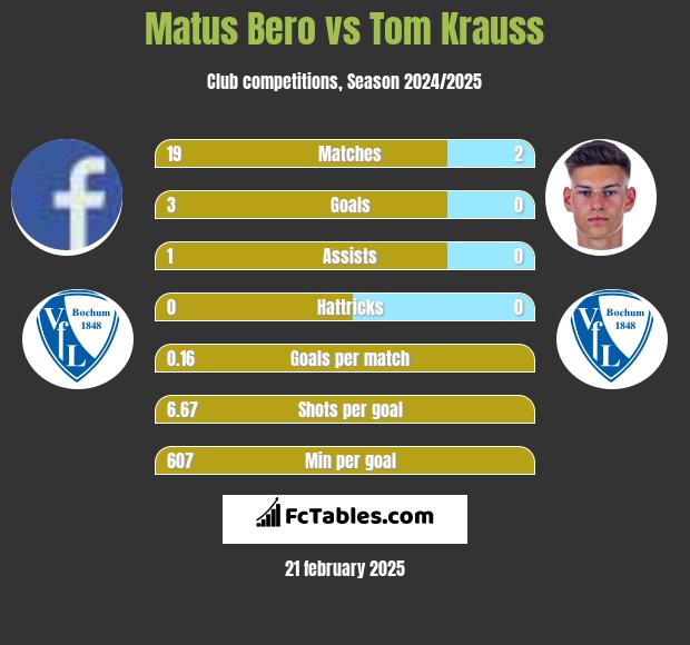 Matus Bero vs Tom Krauss h2h player stats