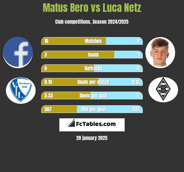 Matus Bero vs Luca Netz h2h player stats