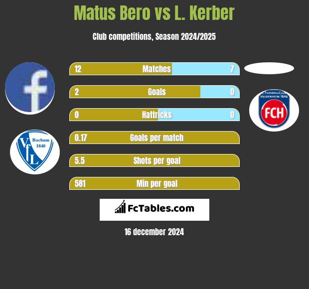 Matus Bero vs L. Kerber h2h player stats