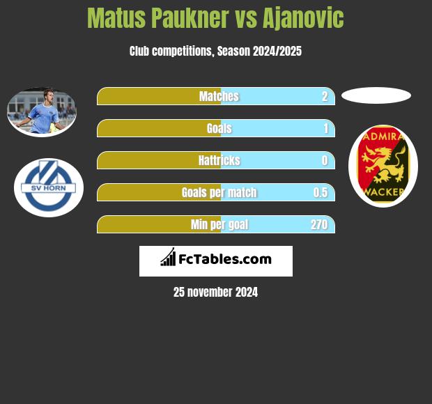 Matus Paukner vs Ajanovic h2h player stats