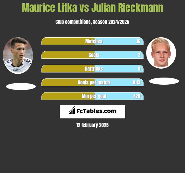 Maurice Litka vs Julian Rieckmann h2h player stats