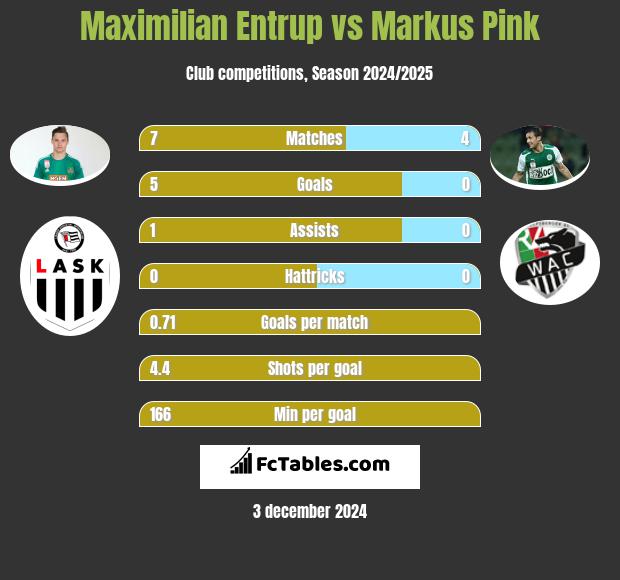 Maximilian Entrup vs Markus Pink h2h player stats