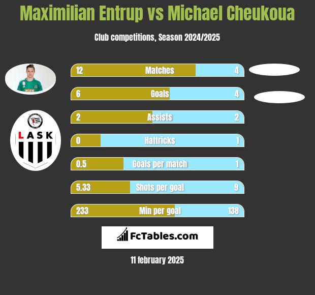 Maximilian Entrup vs Michael Cheukoua h2h player stats