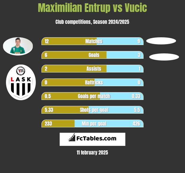 Maximilian Entrup vs Vucic h2h player stats