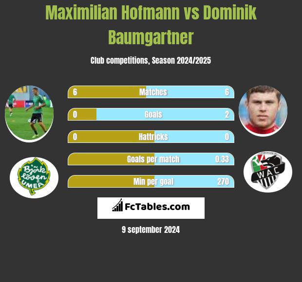 Maximilian Hofmann vs Dominik Baumgartner h2h player stats