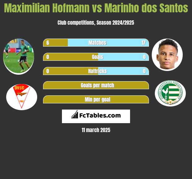 Maximilian Hofmann vs Marinho dos Santos h2h player stats