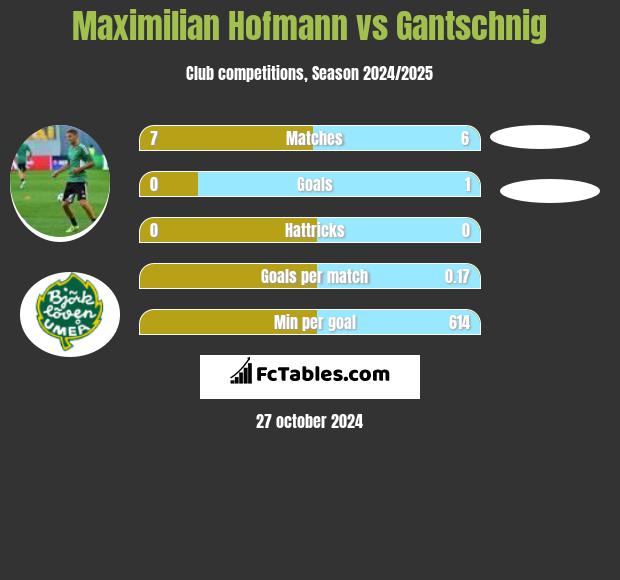 Maximilian Hofmann vs Gantschnig h2h player stats