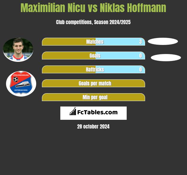 Maximilian Nicu vs Niklas Hoffmann h2h player stats