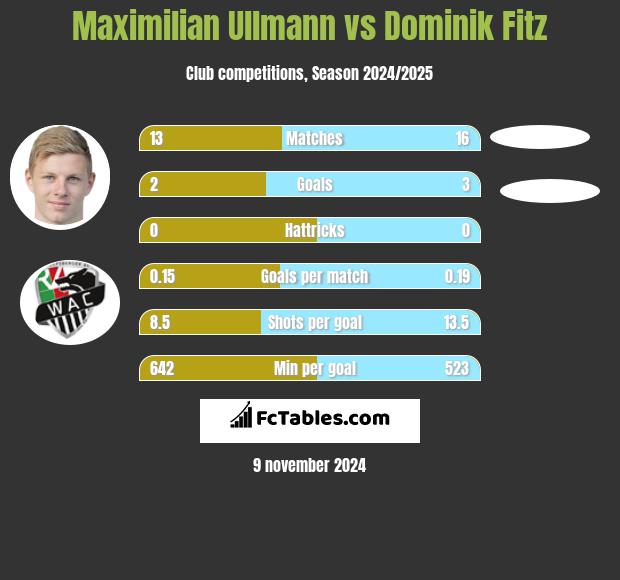 Maximilian Ullmann vs Dominik Fitz h2h player stats