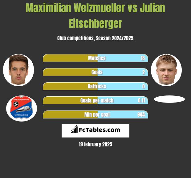 Maximilian Welzmueller vs Julian Eitschberger h2h player stats