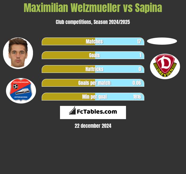 Maximilian Welzmueller vs Sapina h2h player stats