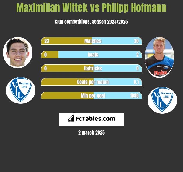 Maximilian Wittek vs Philipp Hofmann h2h player stats