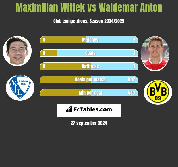 Maximilian Wittek vs Waldemar Anton h2h player stats