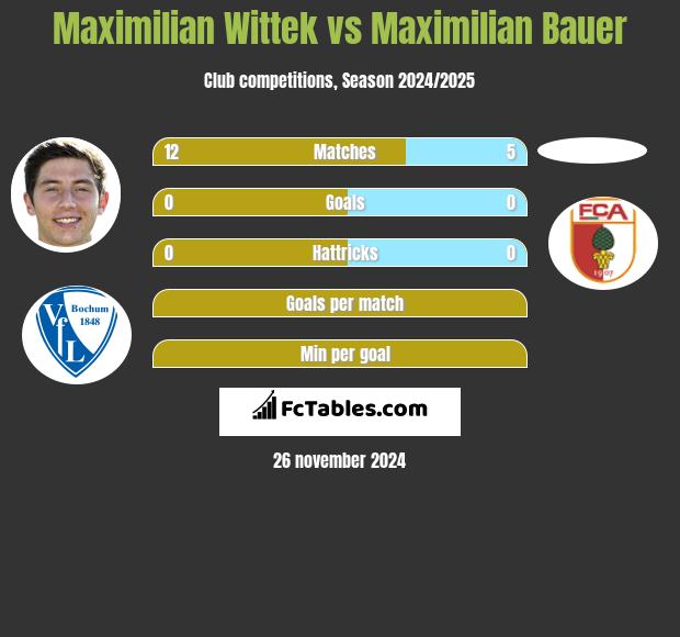 Maximilian Wittek vs Maximilian Bauer h2h player stats