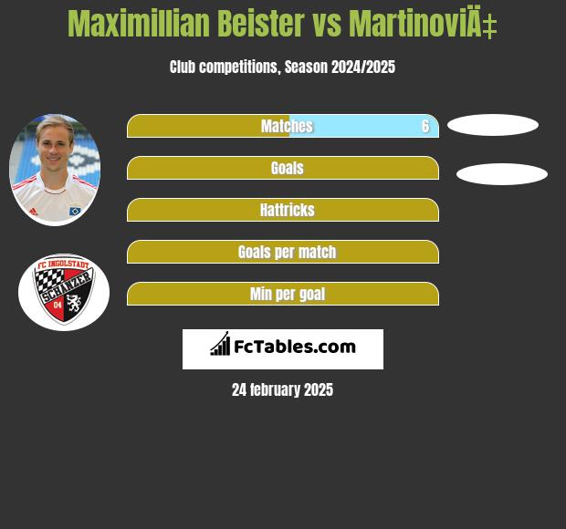 Maximillian Beister vs MartinoviÄ‡ h2h player stats