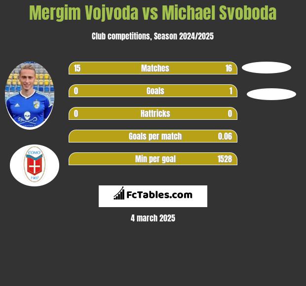 Mergim Vojvoda vs Michael Svoboda h2h player stats