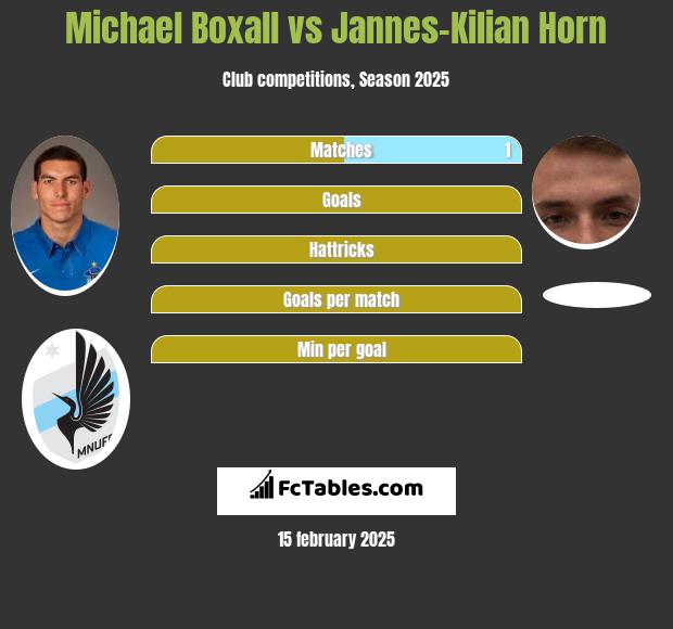 Michael Boxall vs Jannes-Kilian Horn h2h player stats