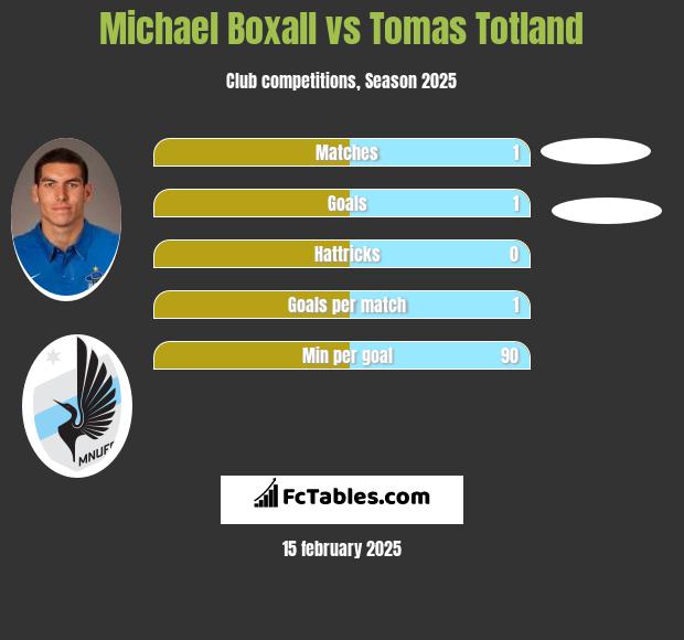 Michael Boxall vs Tomas Totland h2h player stats