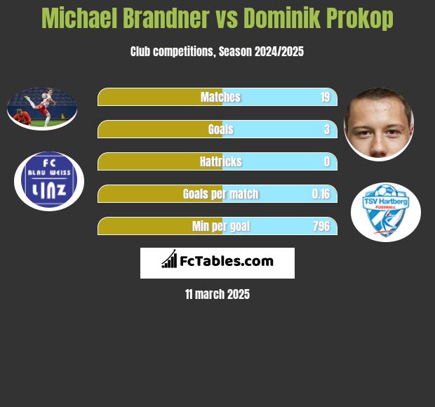 Michael Brandner vs Dominik Prokop h2h player stats