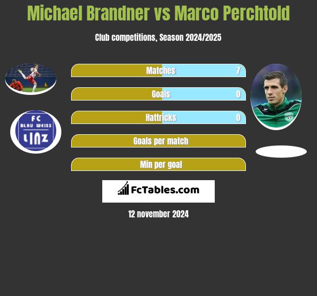 Michael Brandner vs Marco Perchtold h2h player stats