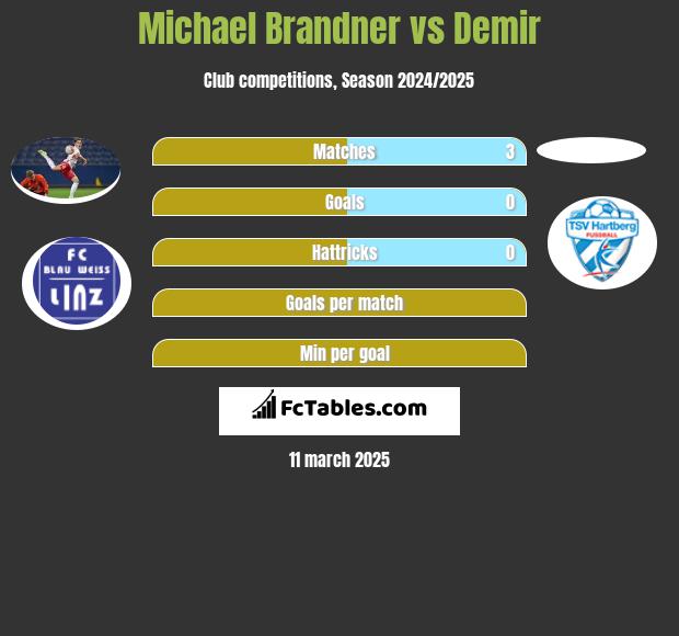 Michael Brandner vs Demir h2h player stats