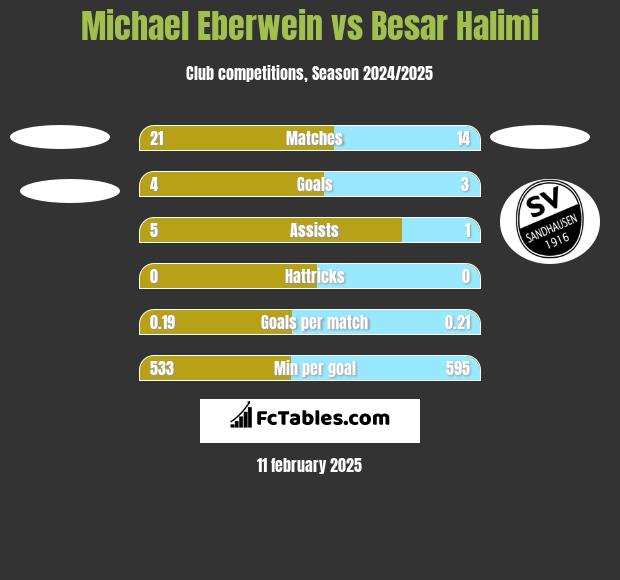 Michael Eberwein vs Besar Halimi h2h player stats