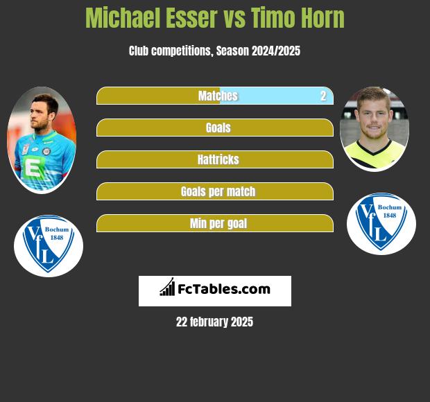 Michael Esser vs Timo Horn h2h player stats