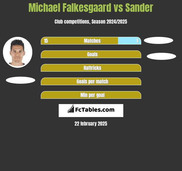 Michael Falkesgaard vs Sander h2h player stats