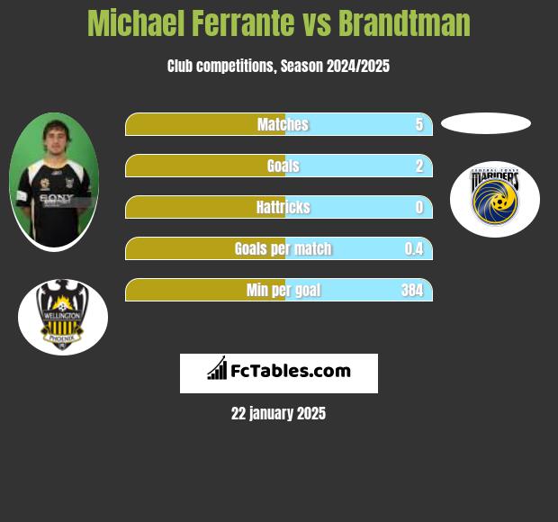 Michael Ferrante vs Brandtman h2h player stats