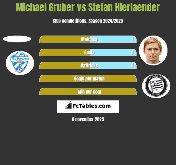 Michael Gruber vs Stefan Hierlaender h2h player stats