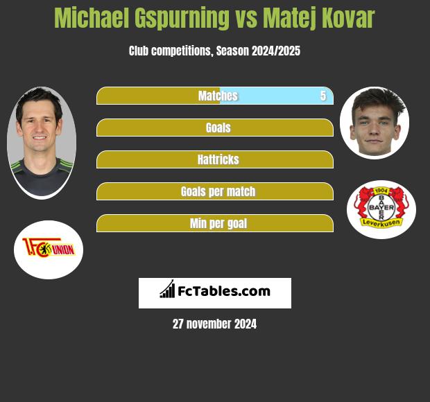 Michael Gspurning vs Matej Kovar h2h player stats