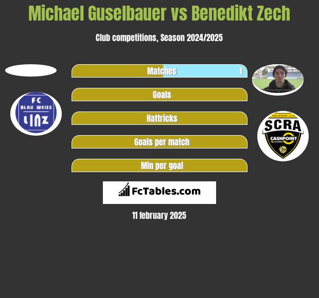 Michael Guselbauer vs Benedikt Zech h2h player stats