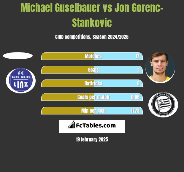 Michael Guselbauer vs Jon Gorenc-Stankovic h2h player stats