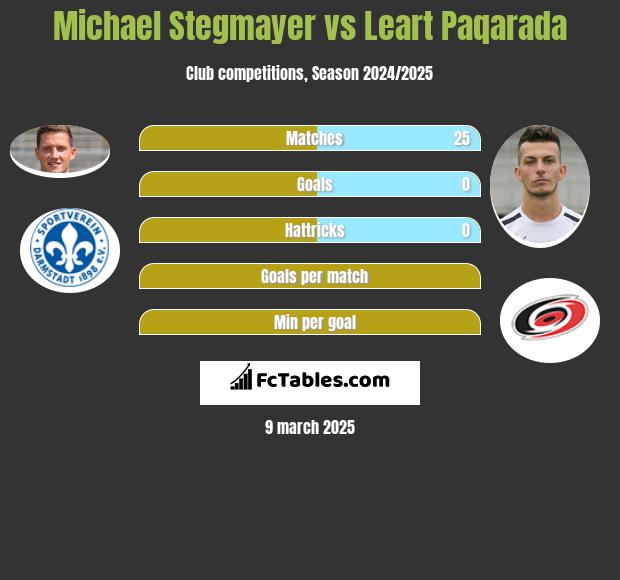 Michael Stegmayer vs Leart Paqarada h2h player stats