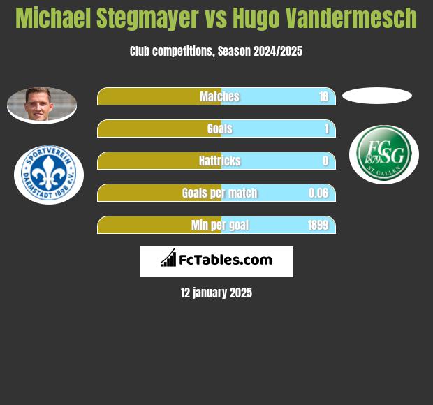 Michael Stegmayer vs Hugo Vandermesch h2h player stats