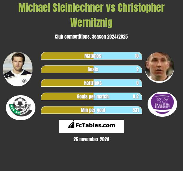 Michael Steinlechner vs Christopher Wernitznig h2h player stats