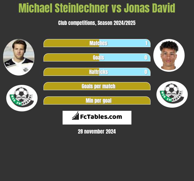 Michael Steinlechner vs Jonas David h2h player stats