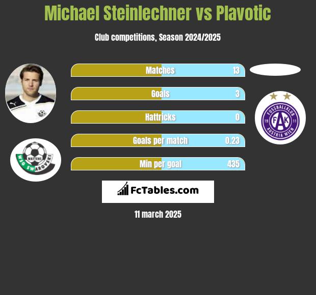 Michael Steinlechner vs Plavotic h2h player stats