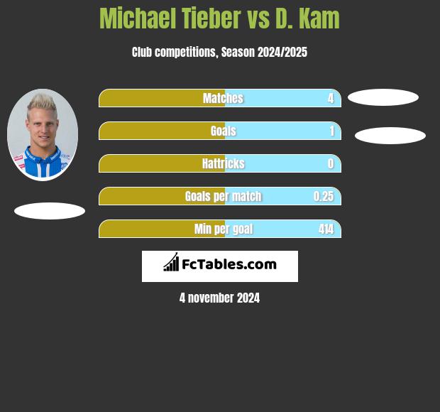 Michael Tieber vs D. Kam h2h player stats