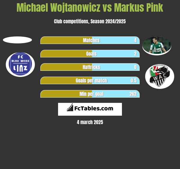 Michael Wojtanowicz vs Markus Pink h2h player stats