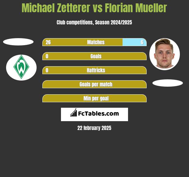 Michael Zetterer vs Florian Mueller h2h player stats