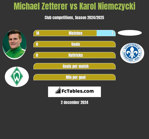 Michael Zetterer vs Karol Niemczycki h2h player stats