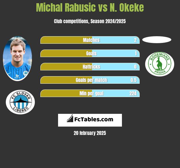 Michal Rabusic vs N. Okeke h2h player stats