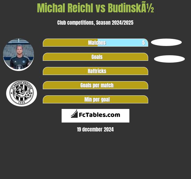 Michal Reichl vs BudinskÃ½ h2h player stats