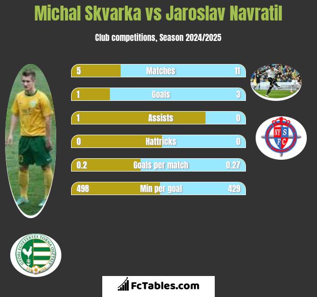 Michal Skvarka vs Jaroslav Navratil h2h player stats