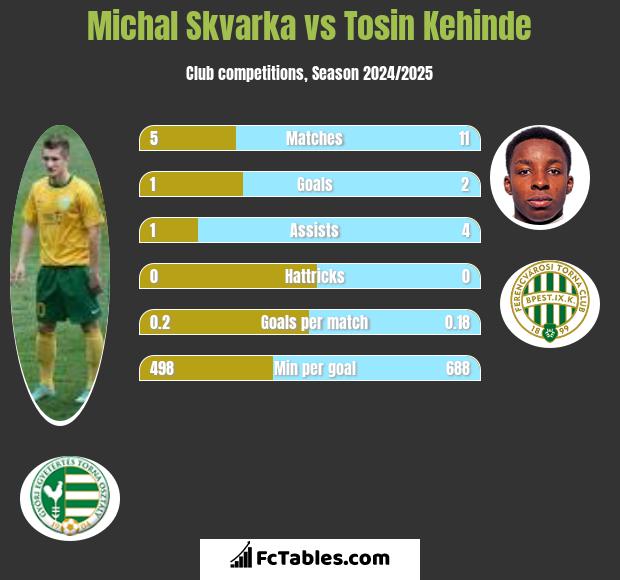 Michal Skvarka vs Tosin Kehinde h2h player stats