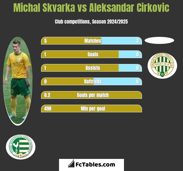 Michal Skvarka vs Aleksandar Cirkovic h2h player stats