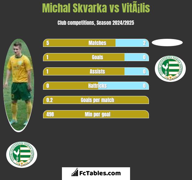 Michal Skvarka vs VitÃ¡lis h2h player stats