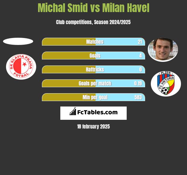 Michal Smid vs Milan Havel h2h player stats