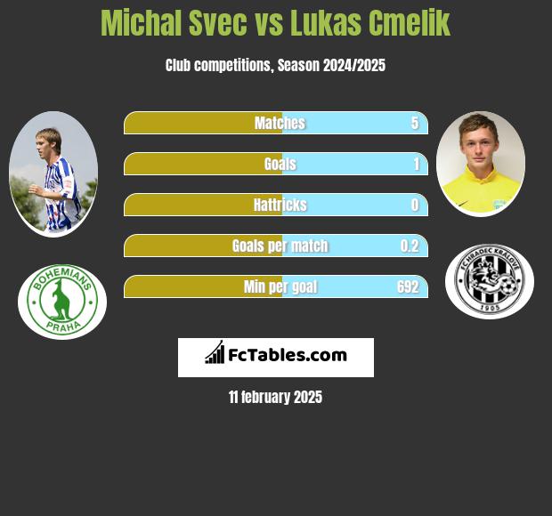 Michal Svec vs Lukas Cmelik h2h player stats